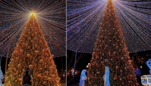 Alistan encendido del árbol navideño en Puebla