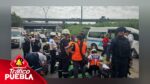 Diez lesionados dejó accidente en la carretera federal Puebla- Tlaxcala