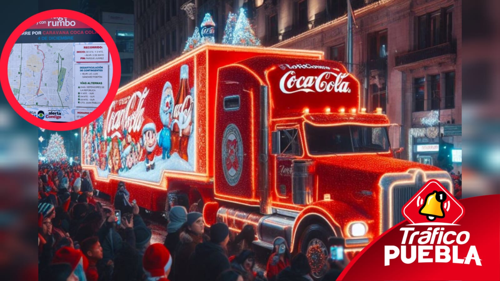 Esta ser la ruta para la caravana Coca Cola 2023 en Puebla