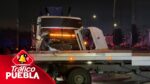 Operador de grúa muere atropellado por trailer en la autopista México-Puebla