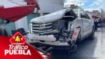 Una camioneta tipo Cadillac provocó una carambola en calles del Centro Histórico