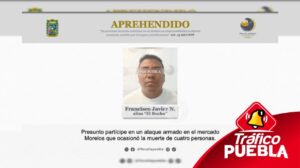 Francisco N, alias el "Bocho" detenido por el ataque en el mercado Morelos