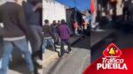 Momento de Tensión se vivieron en las calles de San Miguel Xoxtla entre policías y civiles