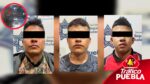 En persecución, policía municipal de Puebla detienen a 3 hombres con arma de fuego