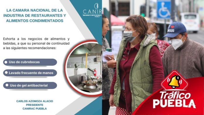 Ante el incremento de contagios por Covid 19, el presidente de la Canirac Carlos Azomoza Alacio solicitó el uso de cubrebocas en sus comercios.