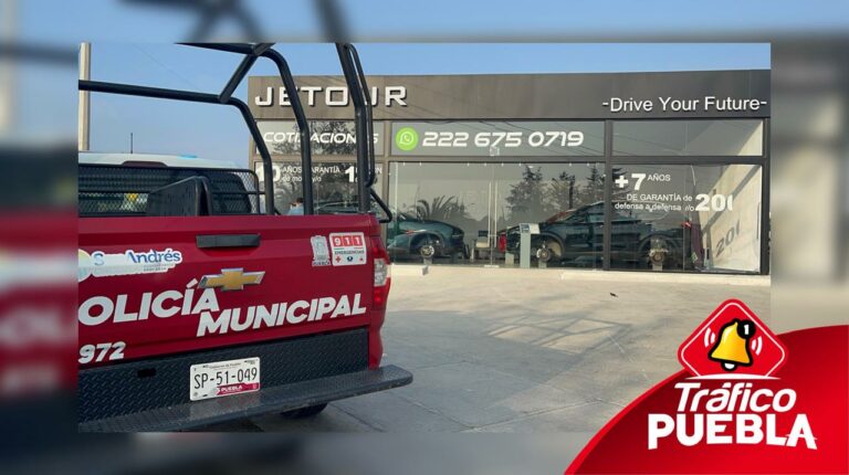 Delincuentes robó neumáticos a vehículos de concesionaria en San Andrés Cholula