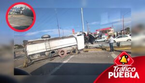 Tres lesionados por choque entre pipa y auto particular en Periférico Ecológico