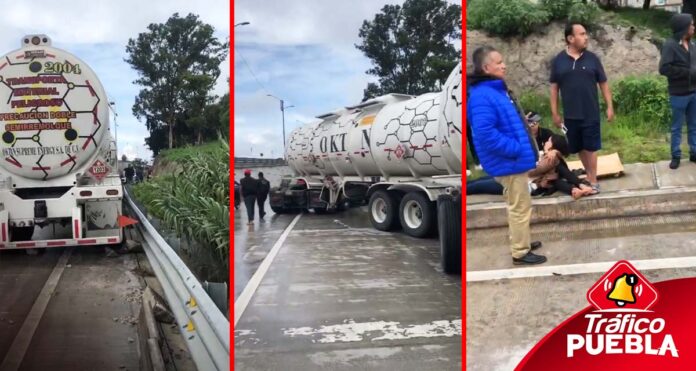 ¡Volvió a nacer! Mujer sobrevivió luego de ser embestida por un tráiler en Puebla