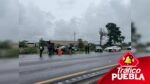  Esta mañana fueron hallados presuntos restos humanos sobre la Autopista México-Puebla, a la altura de la colonia Jardines de San José