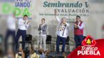 De manera conjunta, el presidente de la república Andrés Manuel López Obrador y la presidenta electa Claudia Sheinbaum estuvieron de visita en Puebla en el municipio de San Salvador El verde.