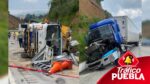  Durante la tarde de hoy en la autopista México-Puebla, un tráiler atropelló a un grupo de trabajadores CAPUFE