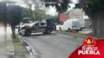 Patrulla con Presidentes municipales de Tecomatlan volcó sobre Circuito Juan Pablo II