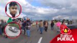 La autopista México-Puebla fue bloqueada en ambos sentidos a la altura de la caseta de San Martín Texmelucan debido a una manifestación de habitantes de San Matías Atzala