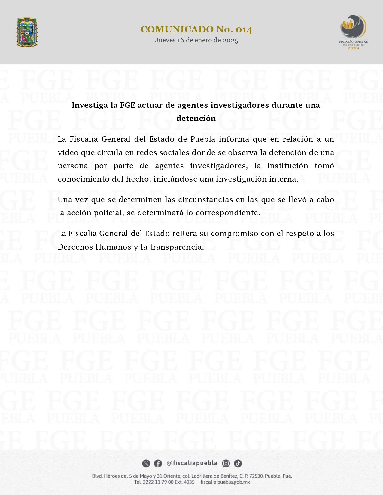 Fiscalía ya investiga a ministeriales que se equivocaron en detención y abusaron de su autoridad