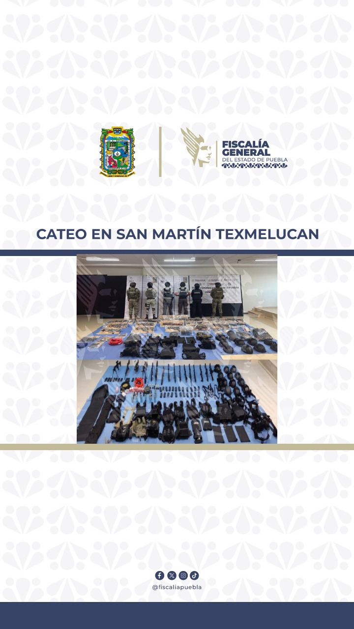 Decomisaron impactante arsenal en San Martín Texmelucan_foto