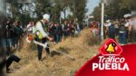 Mantenimiento a la lateral de la autopista México Puebla
