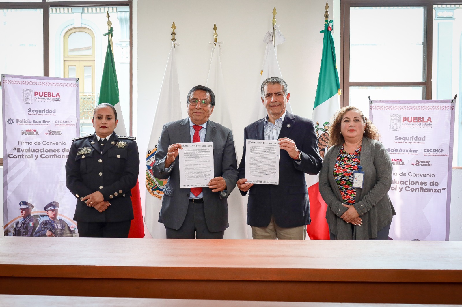 Policía Auxiliar firmó convenio