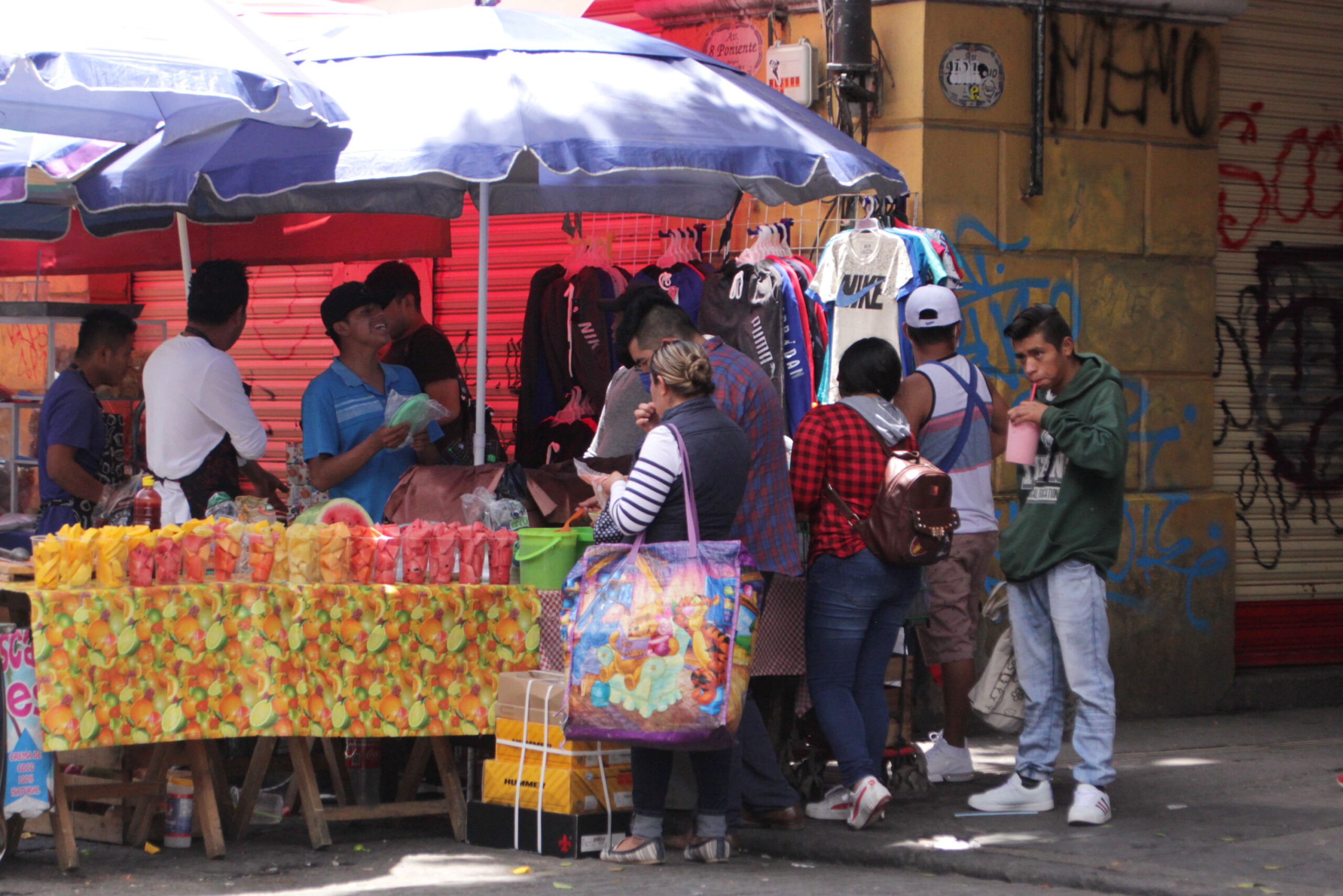Sombrillas para mercados ambulantes