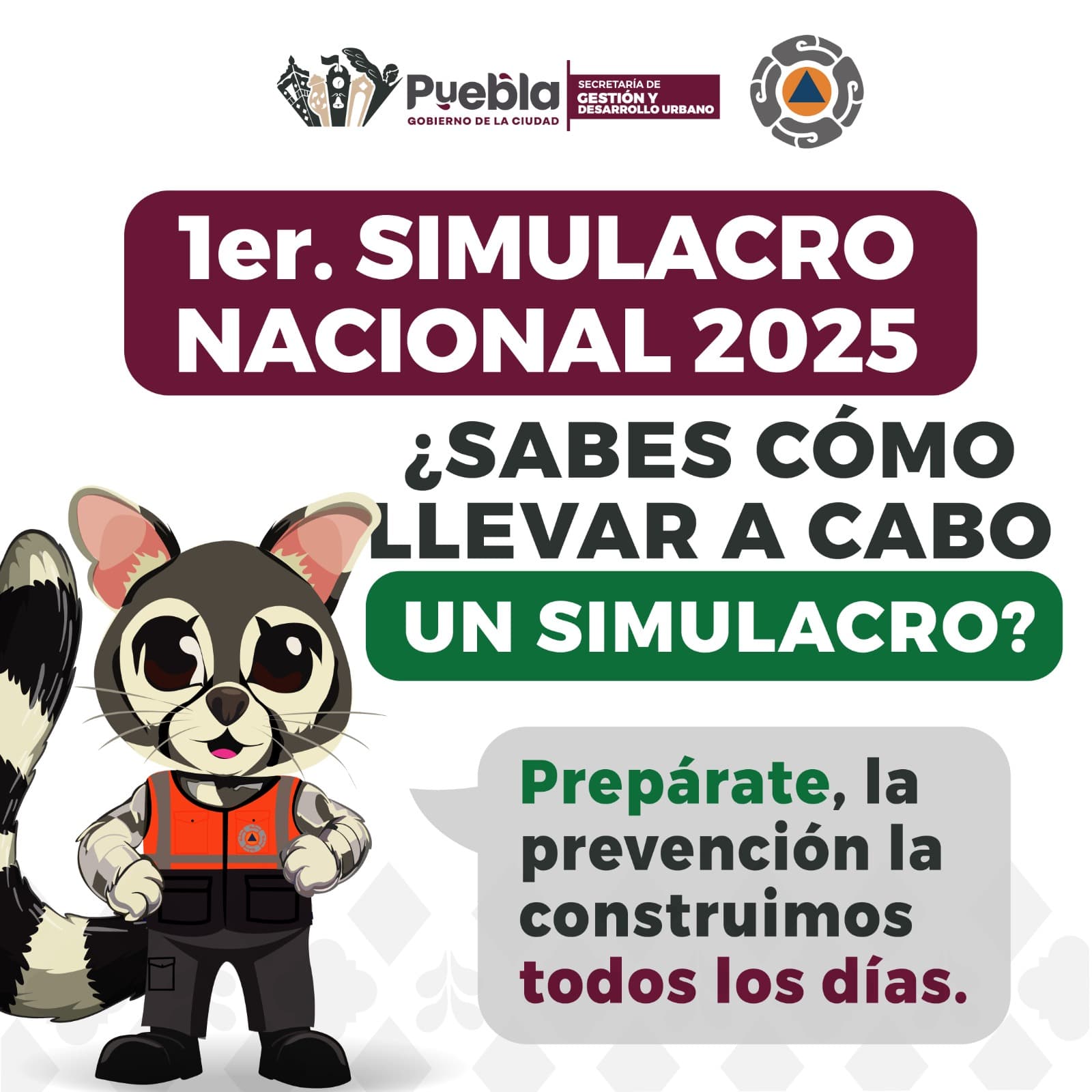 Gobierno de la Ciudad se sumará al 1er. Simulacro Nacional 2025