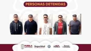 Cae banda ligada al robo de transporte de carga en Huejotzingo Detenidos