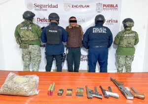 Detienen al “El Rorro” en Zacatlán por portación de armas y marihuana Detenido