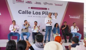 Inaugura Pepe Chedraui la modernización de la calle Los Pilares en San Miguel Canoa Evento