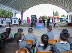 Pepe Chedraui inaugura techado escolar con captador pluvial en La Guadalupana Niños