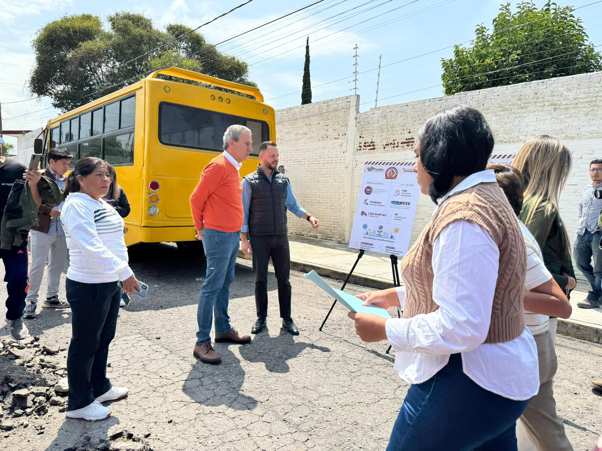 Más de 77 mil baches tapados en Puebla Pepe Chedraui