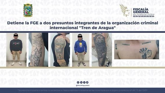 Detienen en Puebla a dos del Tren de Aragua