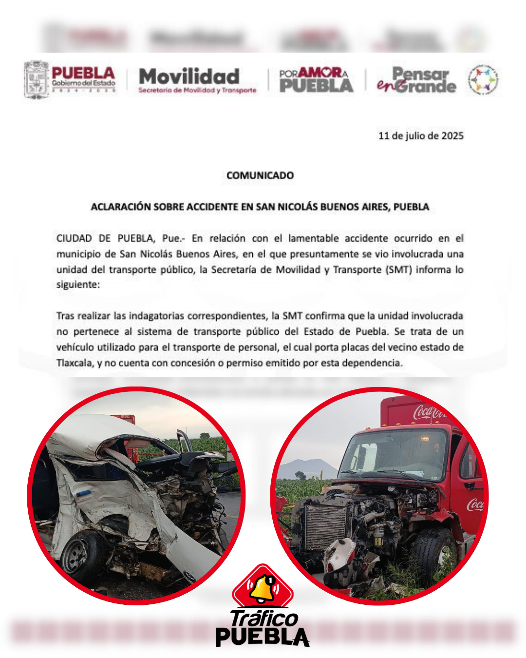 Cuatro muertos en choque entre camioneta y camión repartidor de Coca Cola