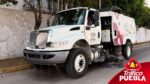 Refuerza Ayuntamiento de Puebla limpieza con barredoras mecánicas ante temporada de lluvias