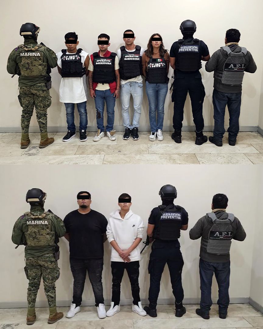 Detienen a seis presuntos integrantes de “La Barredora” en Puebla guardias
