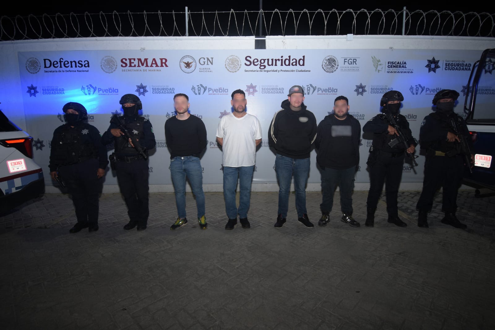 Detienen en Puebla a cuatro hombres vinculados con robo a cuentahabientes