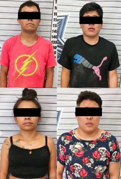 Detienen a cuatro presuntos narcomenudistas en la localidad de San Bernabé Temoxtitla