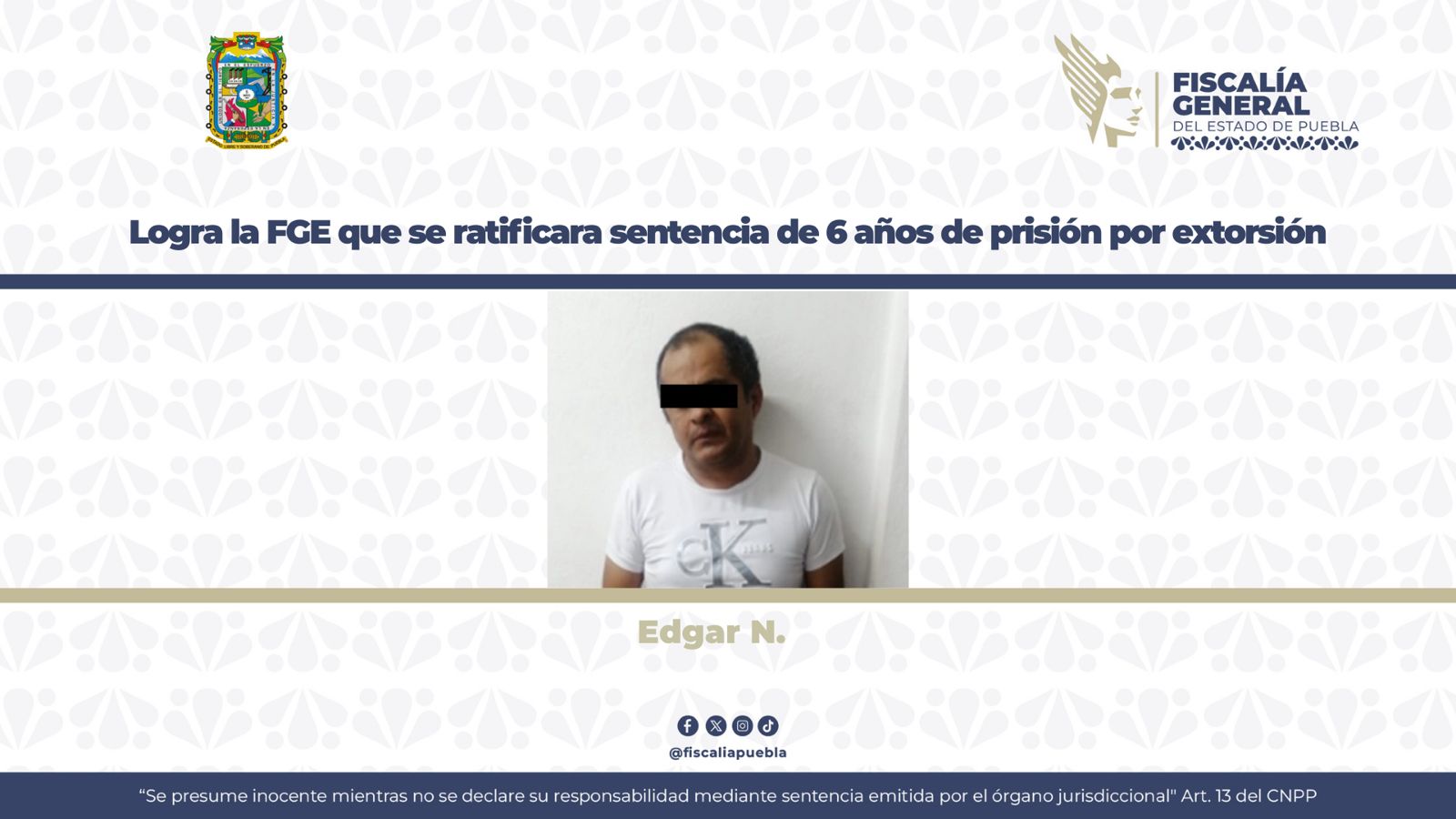 Condenan a seis años de prisión a sujeto por extorsión en Puebla