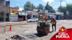 Continúa con la campaña Bacheando Puebla estas son las vialidades intervenidas hoy