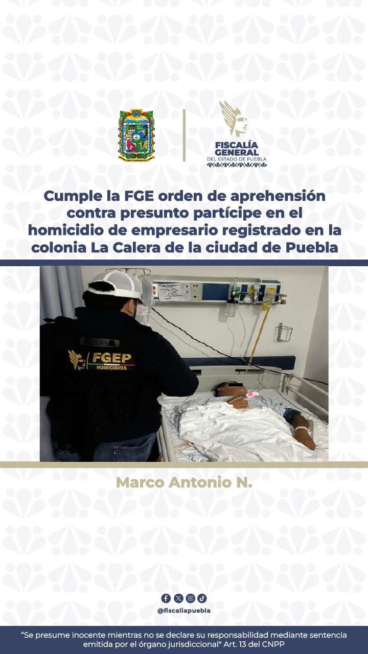 Detienen a Marco Antonio N. por homicidio de empresario en La Calera