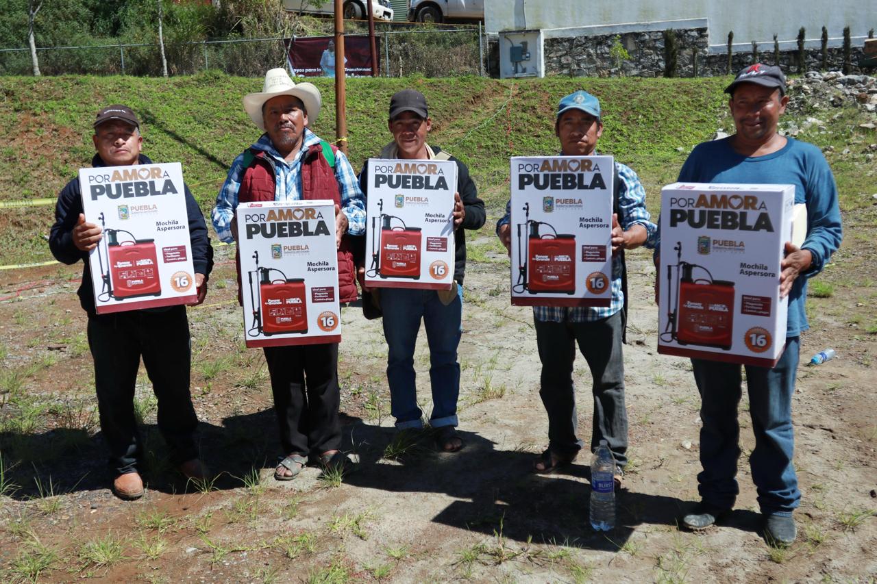 El gobernador Alejandro Armenta encabezó la entrega de apoyos para fortalecer el campo en Cuautempan