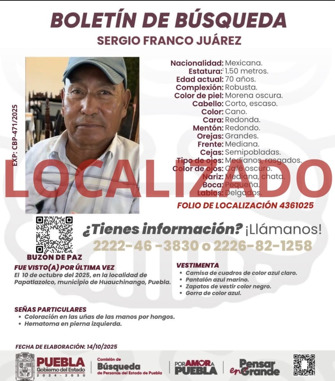 Asciende a 20 el número de fallecidos tras localizar a persona desaparecida en Huauchinango