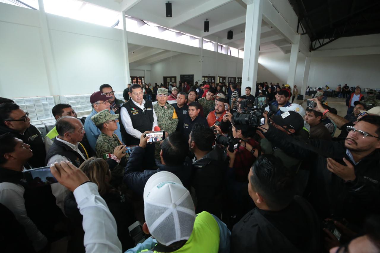 Órdenes de gobierno trabajan coordinadamente ante afectaciones por lluvias en Puebla