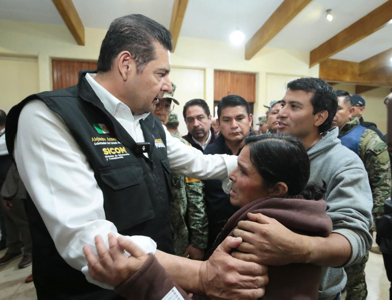 Órdenes de gobierno trabajan coordinadamente ante afectaciones por lluvias en Puebla