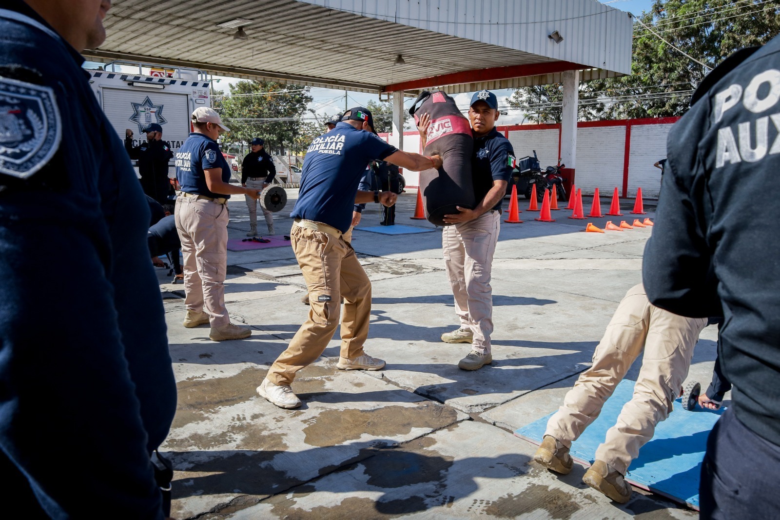 Policía Auxiliar fortalece preparación física y táctica de sus elementos