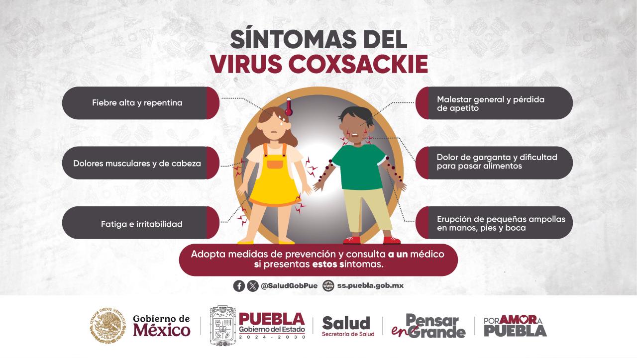 Puebla atiende brote de virus coxsackie en escuelas