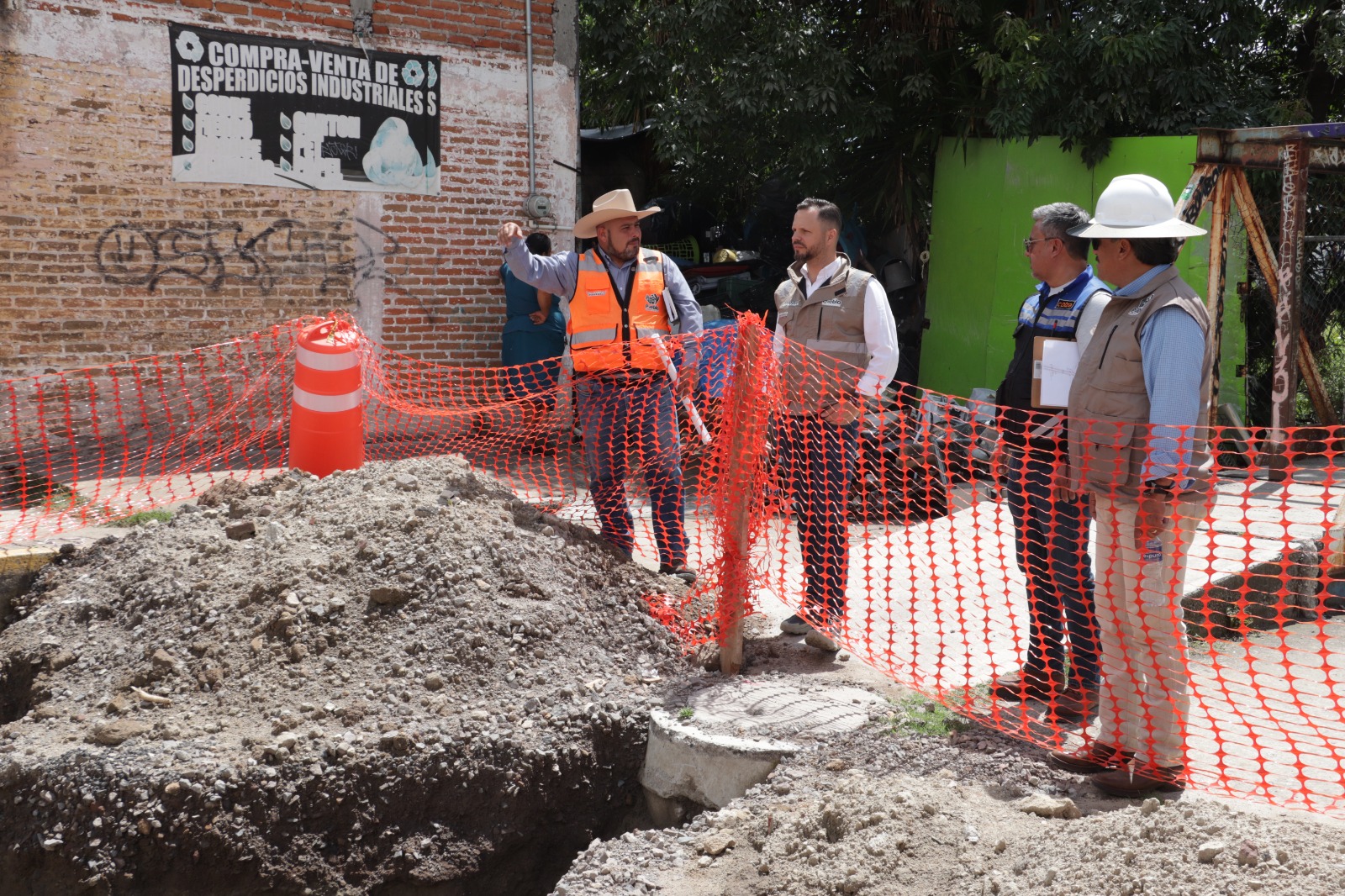 Avanza construcción del Colector Pluvial en Vista Hermosa Álamos