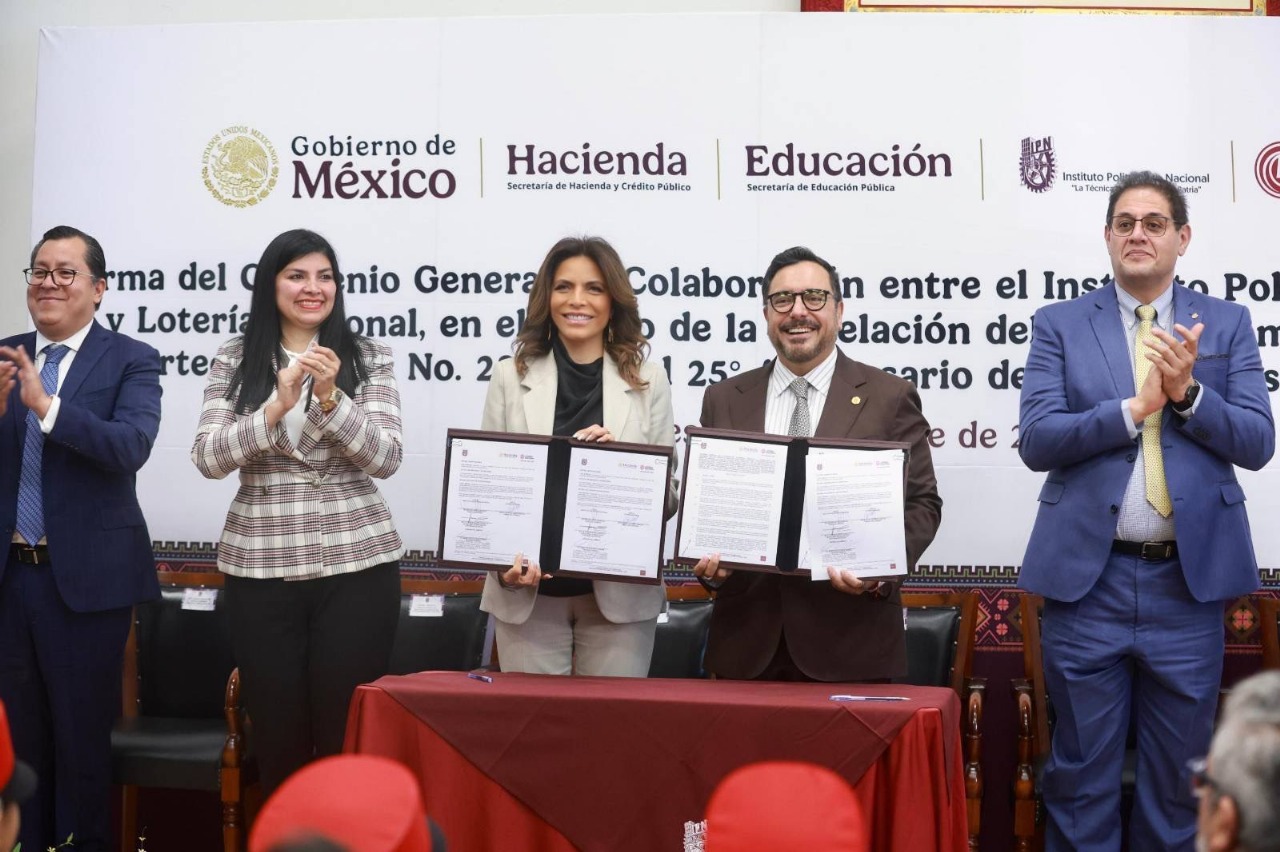 Lotería Nacional y IPN celebran 25 años del Archivo Histórico Politécnico con un billete conmemorativo