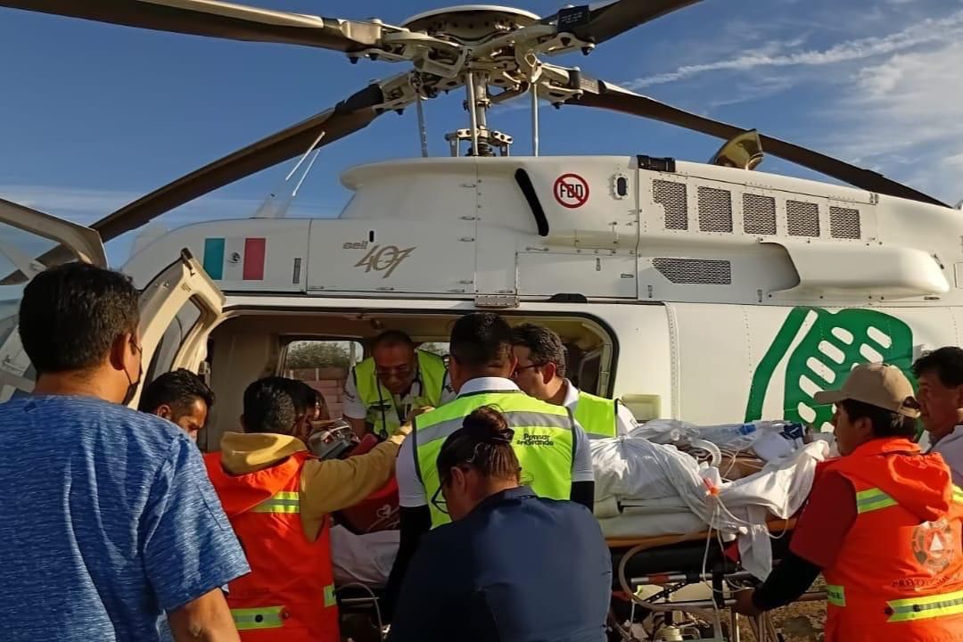 Gobierno de Puebla coordina traslado aéreo de emergencia desde Ciudad Serdán