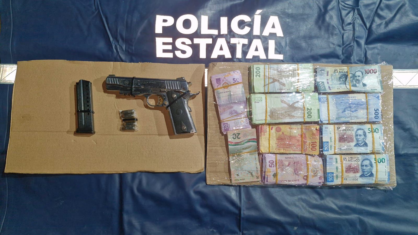 Detienen en Guerrero a dos personas con vehículo robado, arma y casi 200 mil pesos