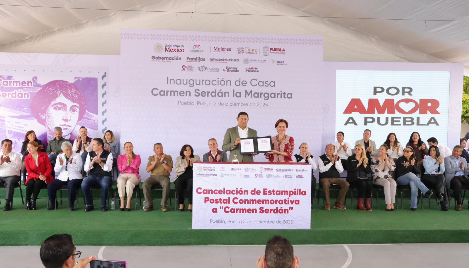 Puebla inaugura 19ª Casa Carmen Serdán y lanza timbre
