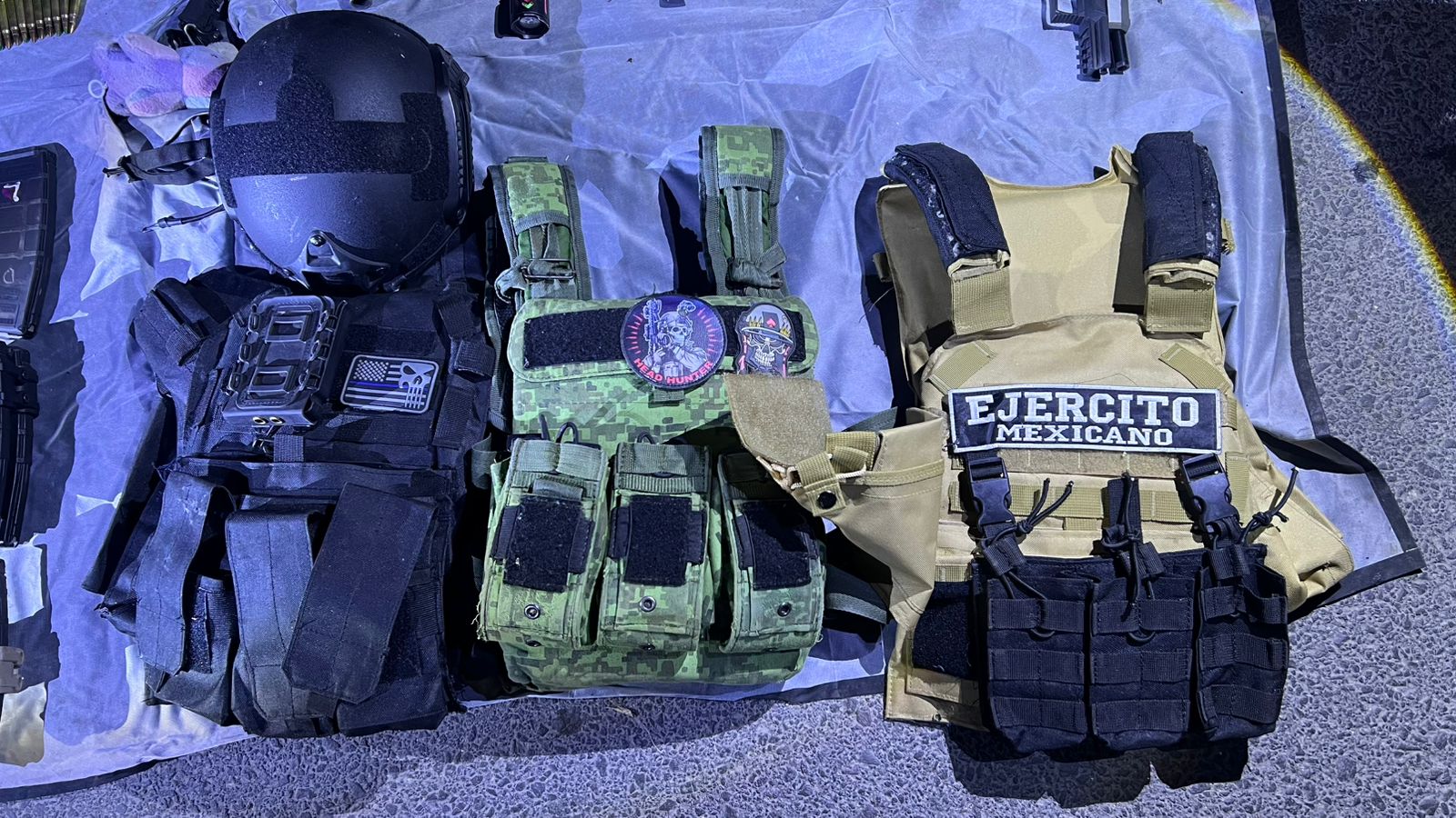 Guardia Nacional decomisa arsenal y equipo táctico en Puebla