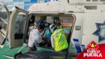 Paciente con quemaduras recibe traslado aéreo desde Chiautla de Tapia